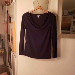 Black James Perse draped top!